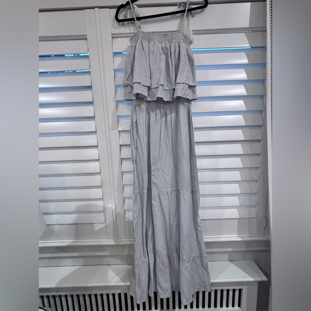 Jack by BB Dakota Blue Striped Maxi Dress